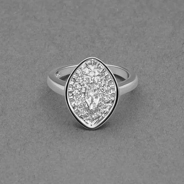 Sterling Silver Diamond Ring