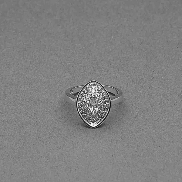 sterling silver lab grown diamond ring