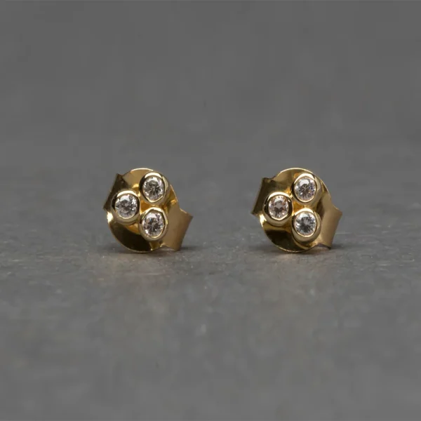 Cluster diamond stud earrings