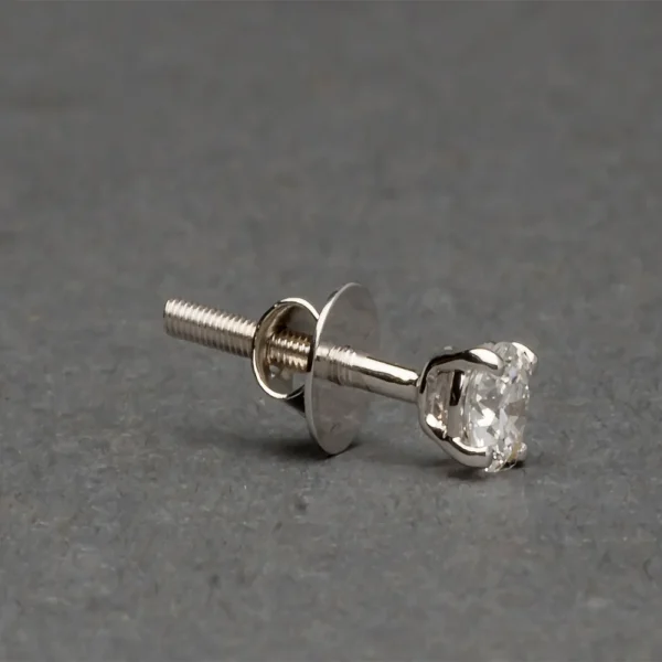 Single diamond stud earring