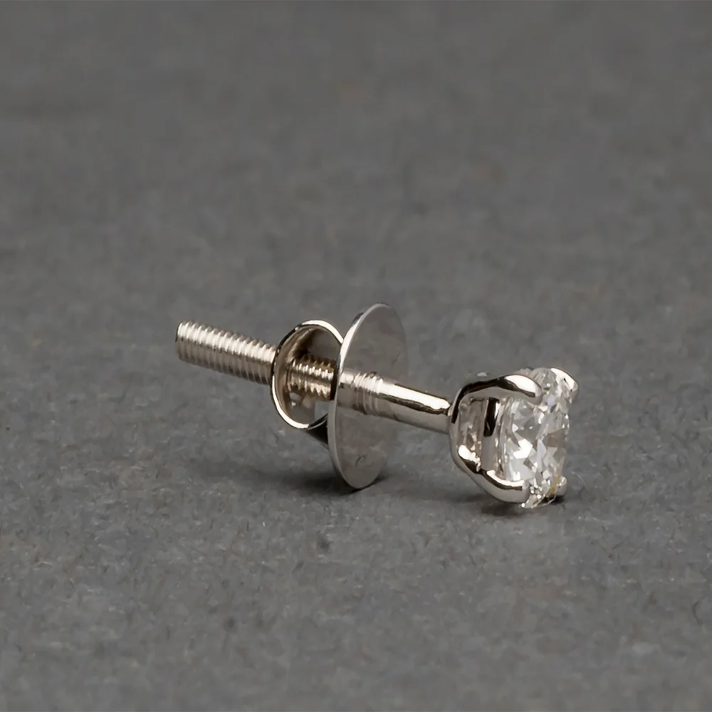 Single diamond stud earring
