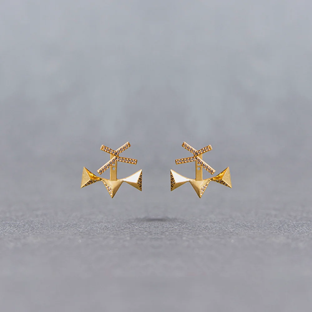 Sterling Silver Geometry Earrings