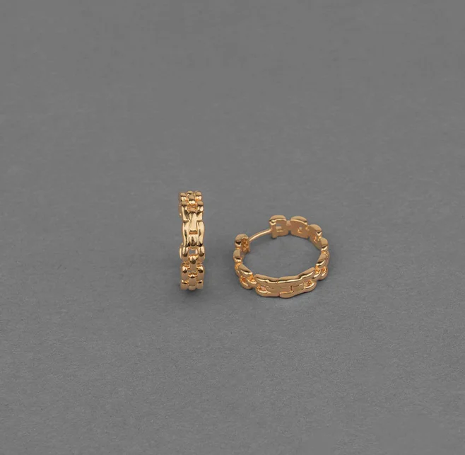 Gold plated Sterling silver earring