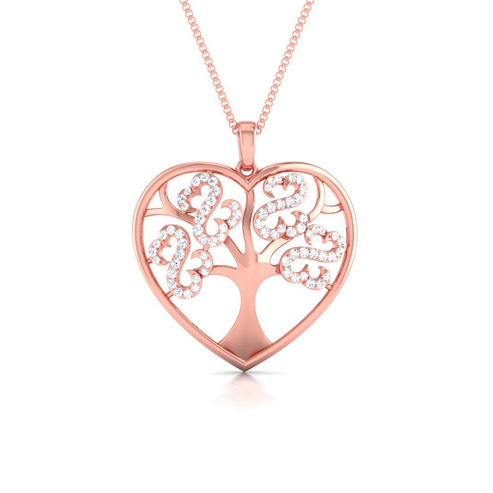 Celtic tree 925 Sterling Silver pendant with lab grown Diamonds