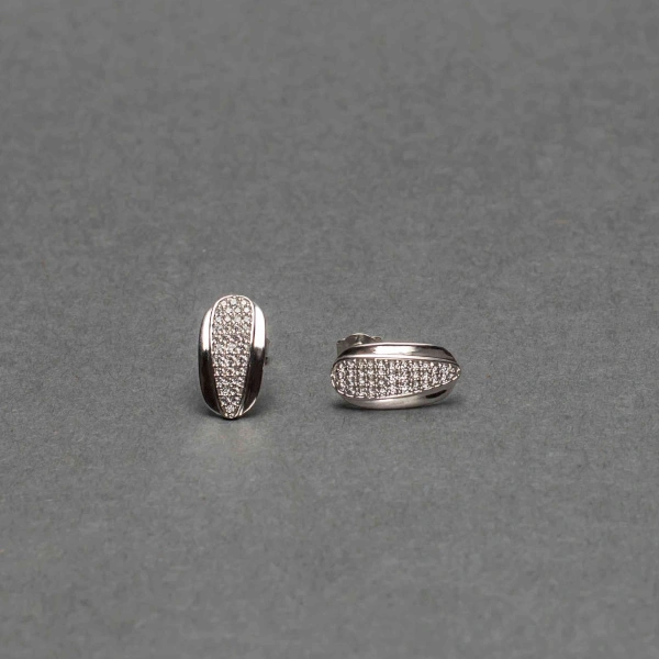 Vertical Row Pavé Diamond Earrings for Wholesale