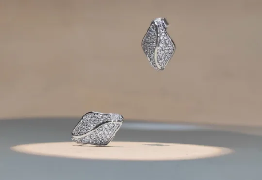 pave diamond earrings
