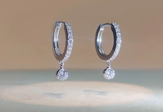 sterling silver lab grown diamond