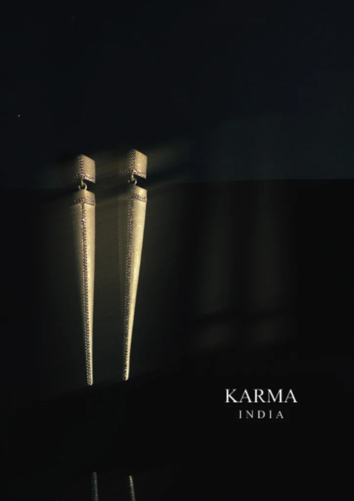 Sterling silver jewellery manufacturer showcasing elegant long drop earrings in a luxury display